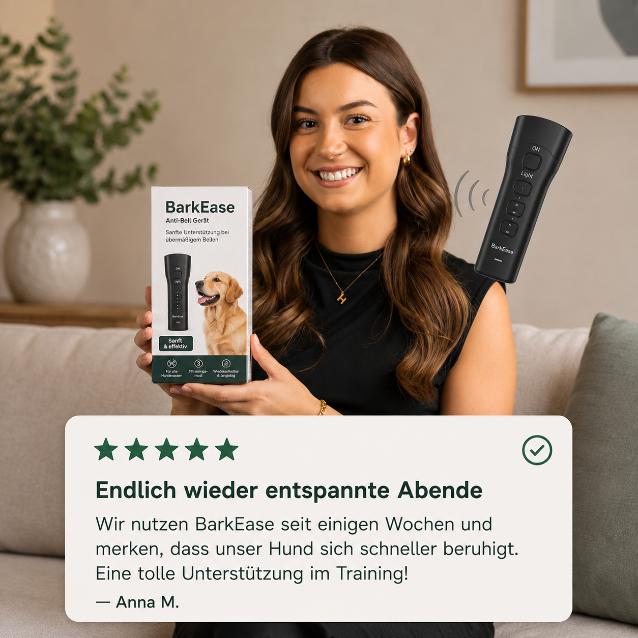 BarkEase – Sanfte Kontrolle gegen übermäßiges Bellen