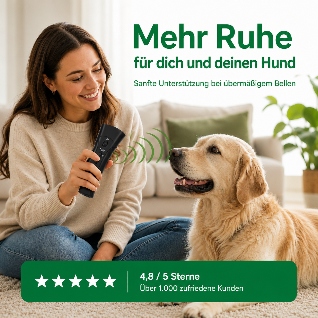 BarkEase – Sanfte Kontrolle gegen übermäßiges Bellen