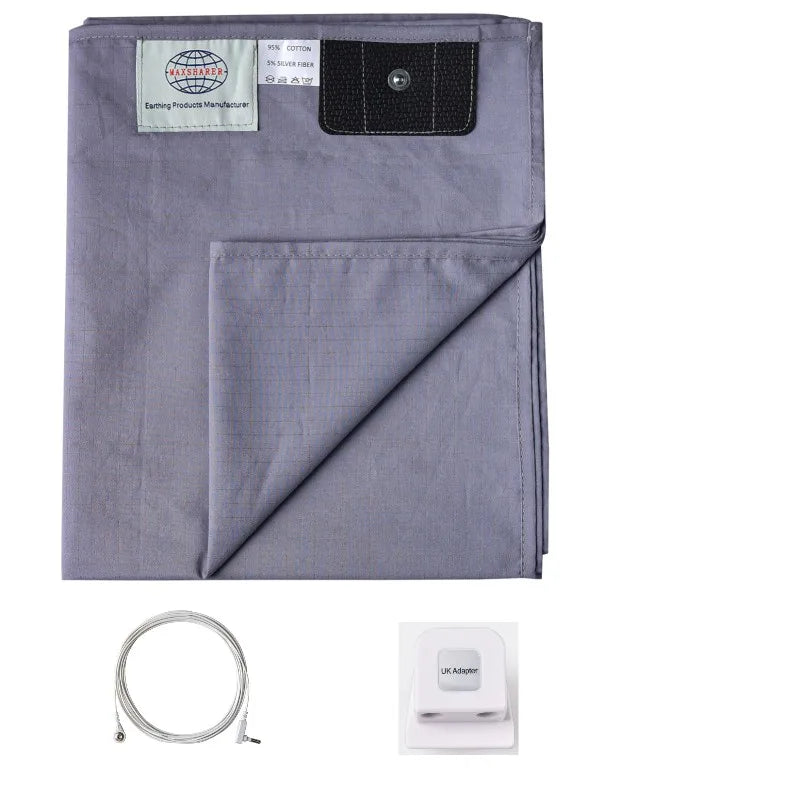 MAXSHARER Conductive Half Grounding bed sheet Organic Cotton Silver fiber Earthing grounding half flat sheet  for Natural health