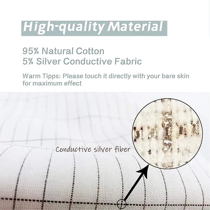 MAXSHARER Conductive Half Grounding bed sheet Organic Cotton Silver fiber Earthing grounding half flat sheet  for Natural health